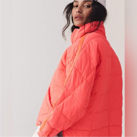FP Movement by Free People Bold Coral Puffer Jacket - Picture 2 of 3